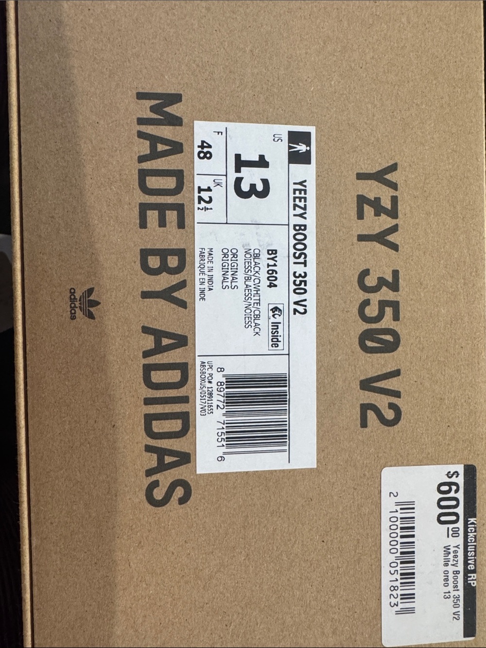 Adidas Yeezy Boost 350 V2 Oreo Sneakers - Picture 5 of 6